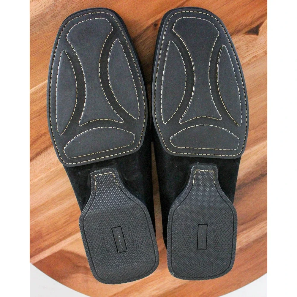 Gordon Rush Shoes Mens 9 Black Suede Slip On Loafers Moc Toe Drivers